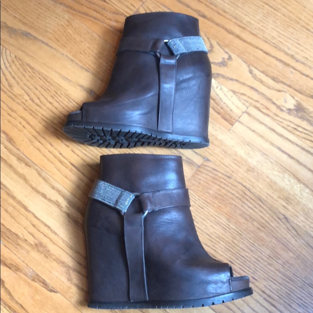 Brunello Cucinelli Monili peep toe bootie - Picture 5 of 8
